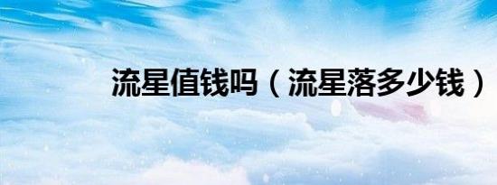 流星值钱吗（流星落多少钱）
