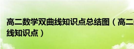 高二数学双曲线知识点总结图（高二数学双曲线知识点）
