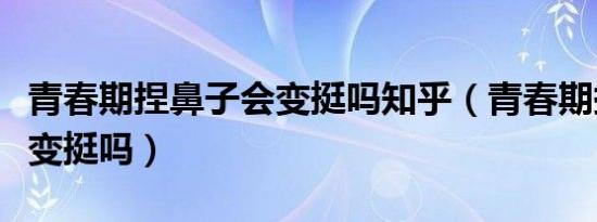 青春期捏鼻子会变挺吗知乎（青春期捏鼻子会变挺吗）