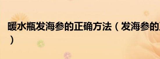 暖水瓶发海参的正确方法（发海参的正确方法）