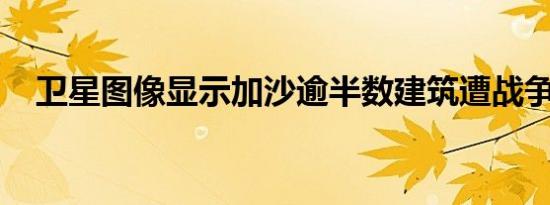 卫星图像显示加沙逾半数建筑遭战争影响