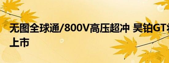 无图全球通/800V高压超冲 昊铂GT将于今晚上市