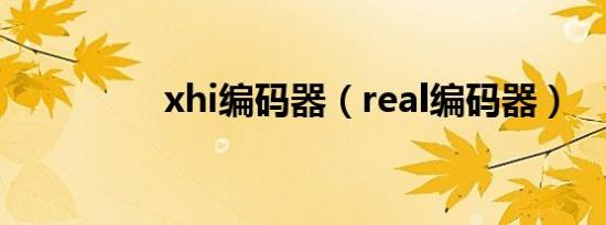 xhi编码器（real编码器）