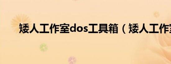 矮人工作室dos工具箱（矮人工作室）