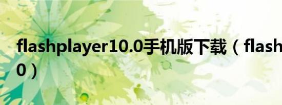 flashplayer10.0手机版下载（flashplayer10）