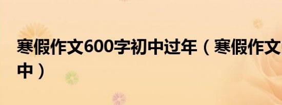 寒假作文600字初中过年（寒假作文600字初中）