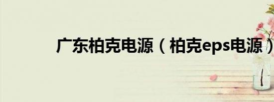 广东柏克电源（柏克eps电源）