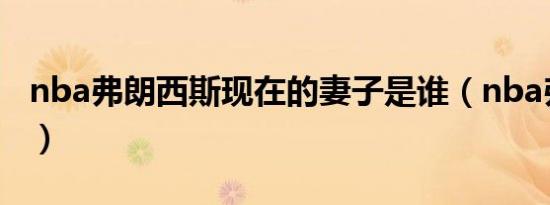 nba弗朗西斯现在的妻子是谁（nba弗朗西斯）