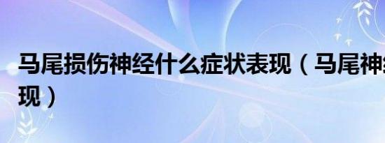 马尾损伤神经什么症状表现（马尾神经损伤表现）