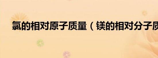 氯的相对原子质量（镁的相对分子质量）