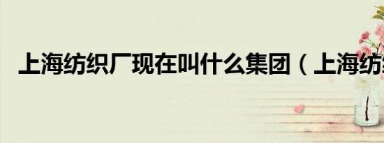 上海纺织厂现在叫什么集团（上海纺织厂）
