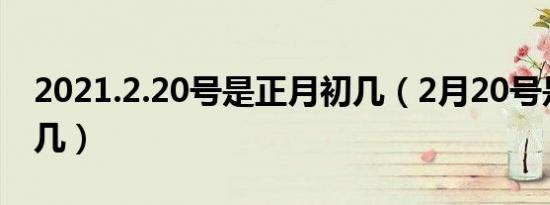 2021.2.20号是正月初几（2月20号是正月初几）