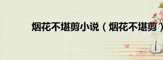 烟花不堪剪小说（烟花不堪剪）