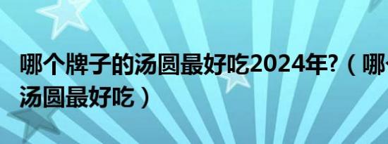 哪个牌子的汤圆最好吃2024年?（哪个牌子的汤圆最好吃）