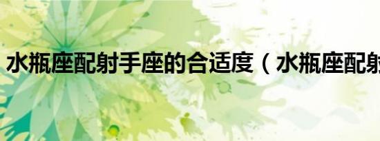 水瓶座配射手座的合适度（水瓶座配射手座）