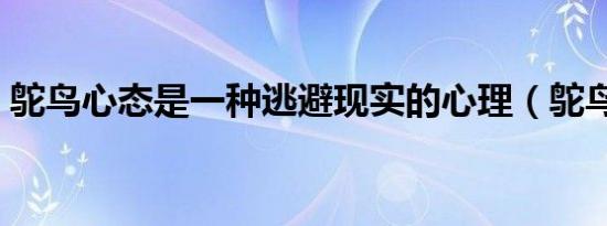 鸵鸟心态是一种逃避现实的心理（鸵鸟心态）