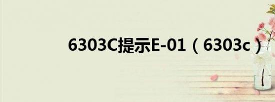 6303C提示E-01（6303c）