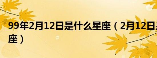 99年2月12日是什么星座（2月12日是什么星座）