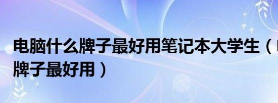 电脑什么牌子最好用笔记本大学生（电脑什么牌子最好用）