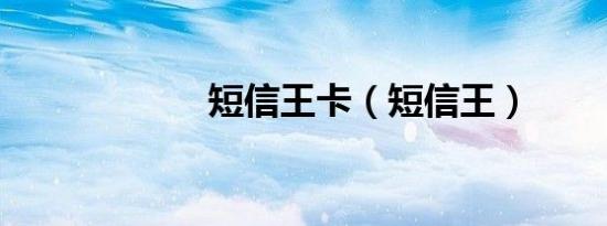 短信王卡（短信王）