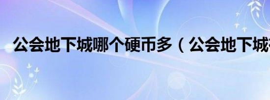 公会地下城哪个硬币多（公会地下城在哪）