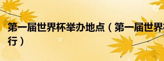 第一届世界杯举办地点（第一届世界杯在哪举行）