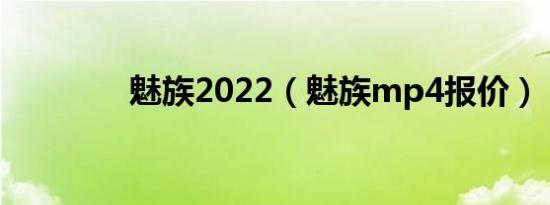 魅族2022（魅族mp4报价）