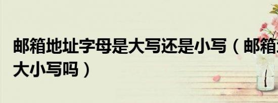 邮箱地址字母是大写还是小写（邮箱地址区分大小写吗）