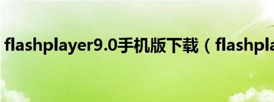 flashplayer9.0手机版下载（flashplayer9）