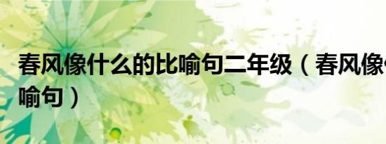 春风像什么的比喻句二年级（春风像什么的比喻句）