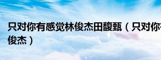 只对你有感觉林俊杰田馥甄（只对你有感觉林俊杰）