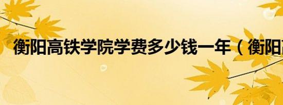 衡阳高铁学院学费多少钱一年（衡阳高铁）