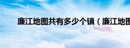 廉江地图共有多少个镇（廉江地图）