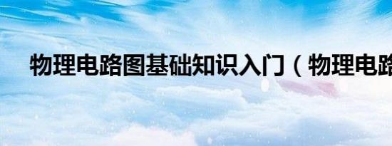 物理电路图基础知识入门（物理电路图）