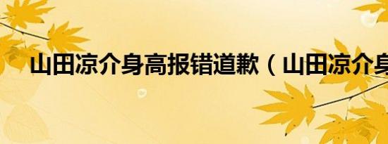 山田凉介身高报错道歉（山田凉介身高）
