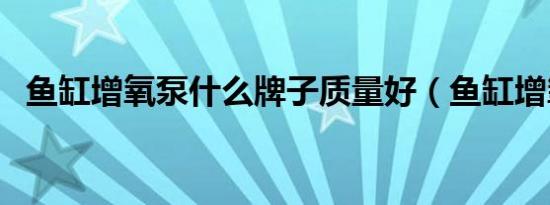 鱼缸增氧泵什么牌子质量好（鱼缸增氧泵）