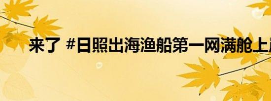 来了 #日照出海渔船第一网满舱上岸#