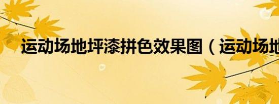 运动场地坪漆拼色效果图（运动场地坪）