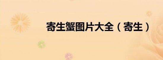 寄生蟹图片大全（寄生）