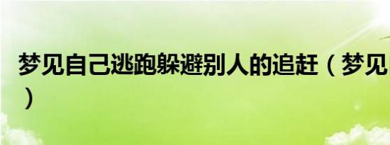 梦见自己逃跑躲避别人的追赶（梦见自己逃跑）
