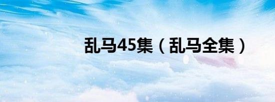 乱马45集（乱马全集）