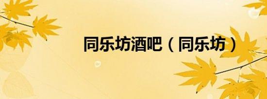 同乐坊酒吧（同乐坊）