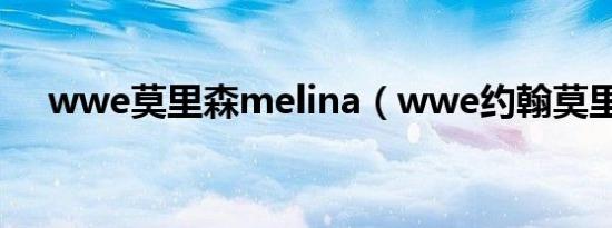 wwe莫里森melina（wwe约翰莫里森）