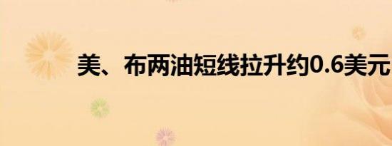 美、布两油短线拉升约0.6美元