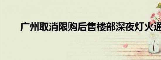 广州取消限购后售楼部深夜灯火通明