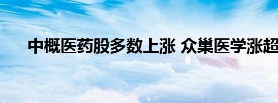 中概医药股多数上涨 众巢医学涨超5%