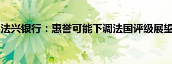 法兴银行：惠誉可能下调法国评级展望至负面