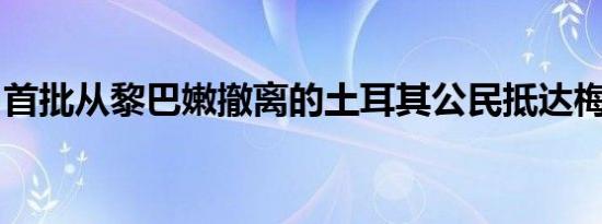 首批从黎巴嫩撤离的土耳其公民抵达梅尔辛港