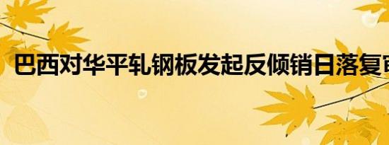 巴西对华平轧钢板发起反倾销日落复审调查