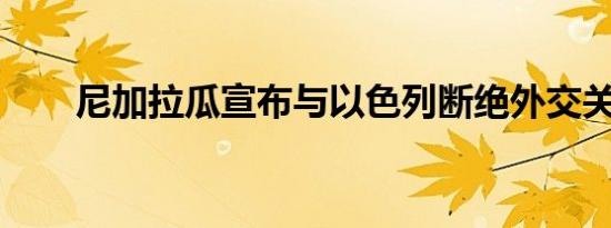 尼加拉瓜宣布与以色列断绝外交关系